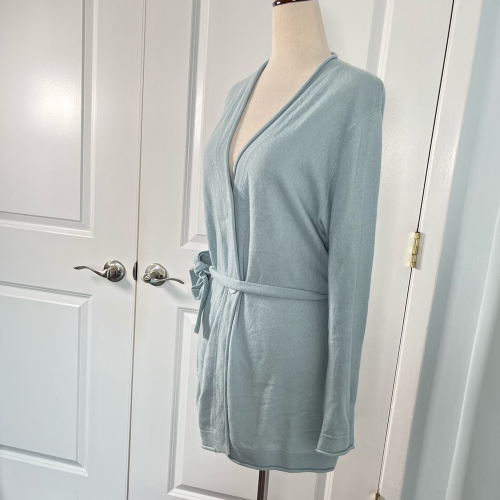 Cashmere Boutique 100% cashmere longline cardigan self tie sweater size … - Picture 9 of 12